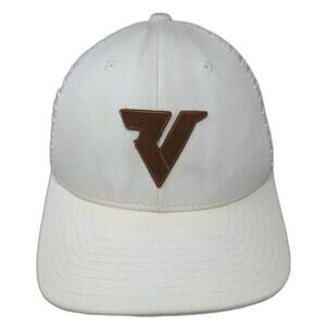 Decky Snapback Trucker Hat White One Size Adjustable Logo Patch Outdoor